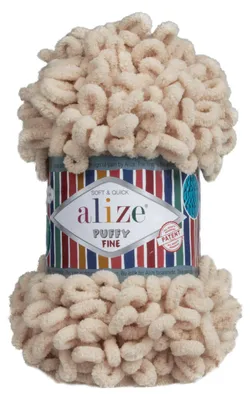 Strickgarn ALIZE Puffy Fine Uni, hellbeige