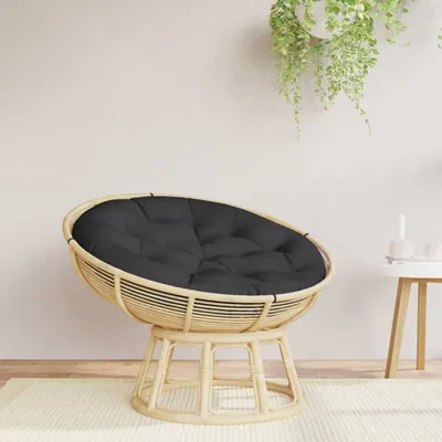 Productafbeelding van Living Store Kussen, rond, zwart, Ø 100x11 cm, Oxford-stof