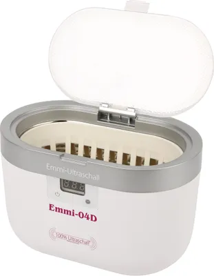 Zdjęcie produktu dla Myjka ultradźwiękowa Emag 0,6 l (dł. x szer. x gł.) 160 x 90 x 50 mm Pobór mocy (maks.) 40 W Materiał obudowy tworzywo sztuczne Czystość