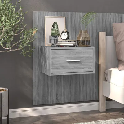 Obrázek produktu pro vidaXL Nástěnný noční stolek Grey Sonoma