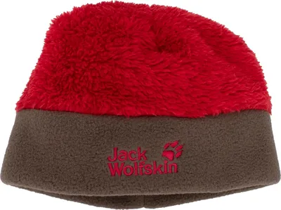 Produktbild von Jack Kinder Wolfskin Kids Highloft Cap Mütze Fleece Wintermütze Rot 1900441-2210