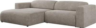 Produktbild von MKS MEBLE Ecksofa, Sofa L-Form, Wohnlandschaft L-Form, Modern Design Couch, Sofagarnitur, Couchgarnitur, Polsterecke - PASADENA -Beige Struktur - links seite