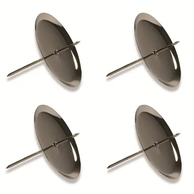 Produktbild von Riffelmacher 10752 Metall Adventskerzenhalter - 6 cm Schale mit Dorn, 4 Stück, silber
