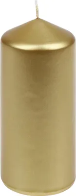 Produktbild von Steinhart Stumpenkerze Edelglanz Ø 5,7 x 13 cm gold