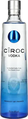 A clear, well-lit studio shot of a Cîroc vodka bottle against a white background.