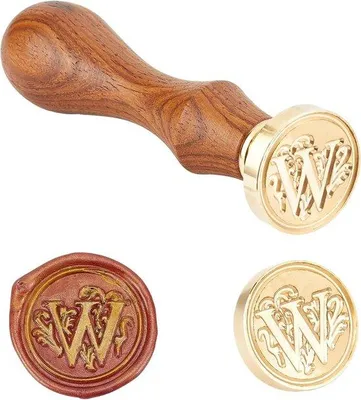 Immagine prodotto di Set di timbri alfabetici in ottone con impugnatura a H - 25 x 14 mm - 75 mm - Lettera W