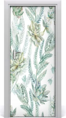 Produktbild von Tulup Türaufkleber 85x205 cm Dekorative Aufkleber Selbstklebend Wasserdichte Tapete Abnehmbar Schlafzimmer Wohnzimmer Wohnkultur - Blumenmuster