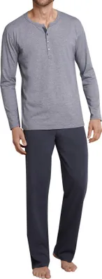 Produktbild von Schiesser Herren Schlafanzug lang mit Knopfleiste - Nightwear Set