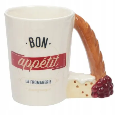 Produktbild von Keramikbecher mit Henkel Bon Apetit Baguette 350ml