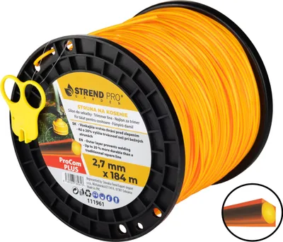 Produktbild von Mähfaden ProCom Plus, 2,7 mm, Spool L-184 m, quadratisch