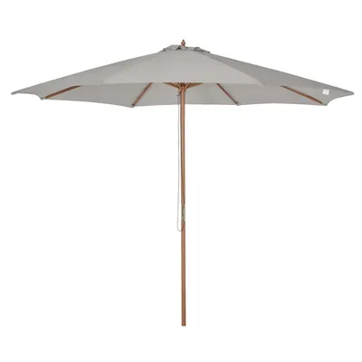 Produktbild von Outsunny Holz Sonnenschirm Holzschirm Gartenschirm Balkonschirm 3m Grau