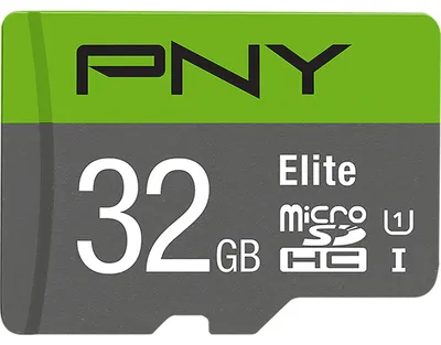 Produktbild von PNY Elite, 32 GB, MicroSDHC, Klasse 10, UHS-I, 100 MB/s, Class 1 (U1)