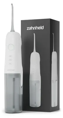 Produktbild von Zahnheld elektrische Munddusche Aquadent weiß, kabellose Zahndusche, elektrisch, lange Akkulaufzeit, water flosser, Reinigung der Zahnzwischenräume