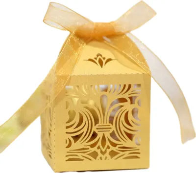 Produktbild von Packung Mit 50 Laser Cut Rose Candy Boxen, Kleine Geschenk-Boxen Für Thanksgiving Day Bridal Shower Anniverary Birthday Party Wedding Favor