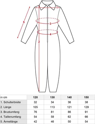 Produktbild von Kinder Fliegerkombi | Kampfpiloten Overall Kinderkostüm | Größe: 140