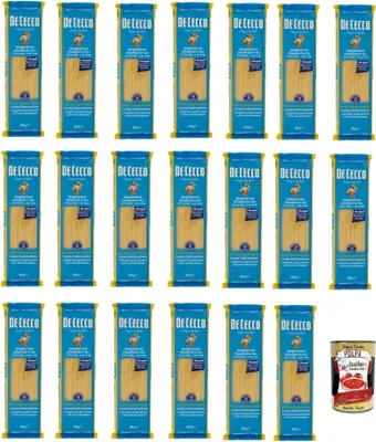 Produktbild von De Cecco Spaghettoni quadrati N°413, 100% Italienisch Pasta Nudeln 20x 500g + Italian Gourmet Polpa 400g