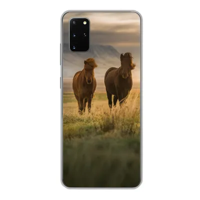 Produktbild von MuchoWow® Handyhülle Schutzhülle Hülle für Samsung Galaxy S20 Plus Pferde - Luft - Gras Silikon Softcase Handy Hülle - Hartschale