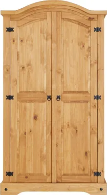 Produktbild von Kleiderschrank SALSA Garderobenschrank Mexiko Möbel Kiefer massiv, gebeizt/gewachst, 2 Türen