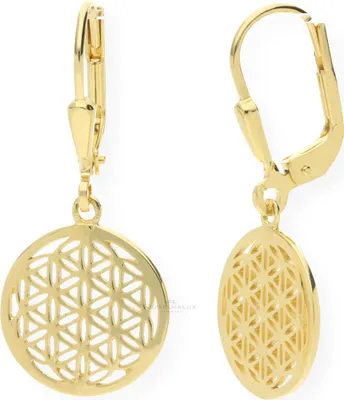 Produktbild von JuwelmaLux Lebensblume Ohrhänger 925 Silber Gold plattiert JL10-06-1356
