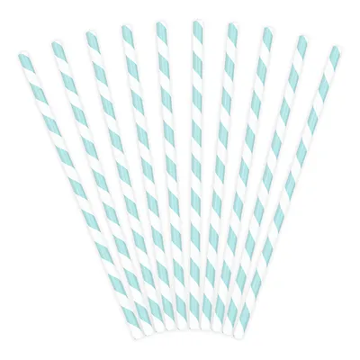 Produktbild von PartyDeco SPP1-001J, Hellblau, Weiß, Papier, 195 mm, 10 Stück(e), 2 mm, 270 mm