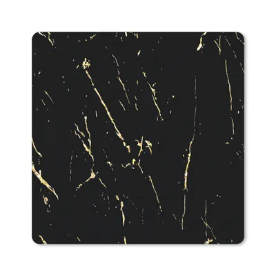 Produktbild von MuchoWow® Mauspad Mousepad Marmor - Schwarz - Gold - Luxus 30x30 cm - Mousepads - Maus Mat - Pad - Mausunterlage - Gaming