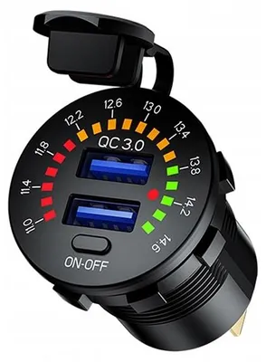 Image de DBautomotive Chargeur USB encastrable QC3.0 Voltmètre