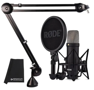 Produktbild von Rode NT1 Signature Black Mikrofon mit PSA-1 Gelenkarm