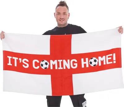 Immagine prodotto di Inghilterra - Asciugamano "Its Coming Home", calcio TC425 (taglia unica) (bianco/rosso)
