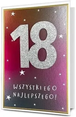 Obrázek produktu pro B6 Narozeninové přání Osmnáct