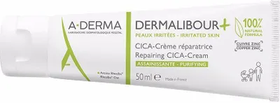 Produktbild von A-Derma Dermalibour+ Reparaturcreme 100 ml für Baby, Kind & Erwachsene, alle Hauttypen, mit Hafer und Glycerin, ohne aggressive Chemikalien