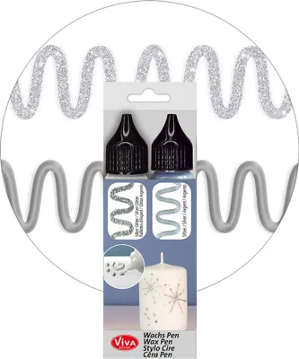 Produktbild von ViVA DECOR Candle Wachs Pen 28 ml 2er Set silber