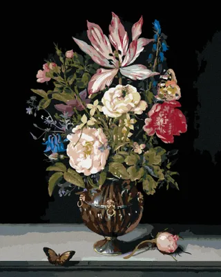 Produktbild von Zuty - Malen nach Zahlen - STILLLEBEN MIT BLUMEN (AMBROSIUS BOSSCHAERT), 40x50 cm, mit Keilrahmen (bereits gespannt)
