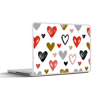 Produktbild von MuchoWow® Laptop Aufkleber Sticker Cover Herz - Skizze - Valentinstag 30x21 cm - Sticker für Laptop - Selbstklebend