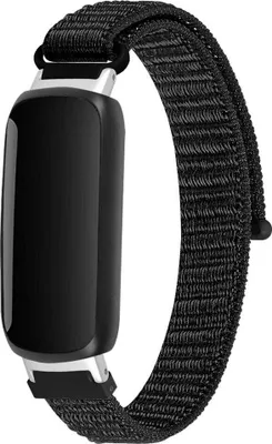 Produktbild von Nylon-Smartwatch-Armband – Passend für Fitbit Inspire 3 – Schwarz – Strap-it Uhrenarmband / Armband