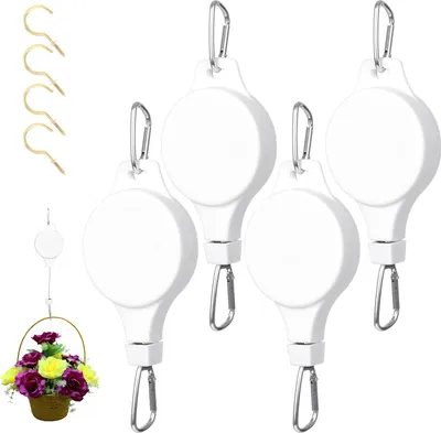 Productafbeelding van Famanu plantenhangers met intrekbare haken - wit