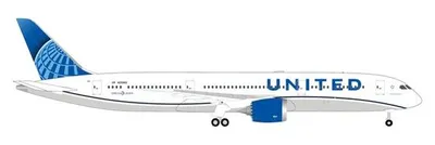 Immagine prodotto di Herpa 538329 - Boeing 787-9 Dreamliner della United Airlines in scala 1/500 – N25982 Nuovo