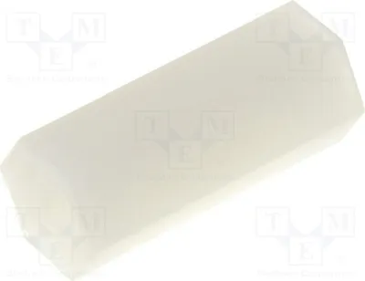 Produktbild von 10x Distanzmuffe mit Gewinde L: 11mm  Distanzhülsen aus Kuntoff sechskant M2