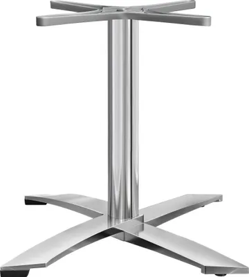 Produktbild von THIAGO | Bistro Tischgestell | 4 Fuß | Fuß: Ø 60 cm | Säule: 6 x 75 cm | Alu | Tischgestell Aluminium, Gastro Tischgestell
