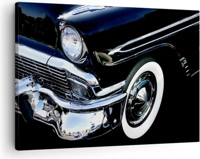 Produktbild von Bild auf Leinwand - Leinwandbild - Auto Chrom Kuba - 70x50cm - Wand Bild - Wanddeko - Wandbilder - Leinwanddruck - Bilder - Kunstdruck - Wanddekoration - Leinwand bilder - Wandkunst - AA70x50-1451