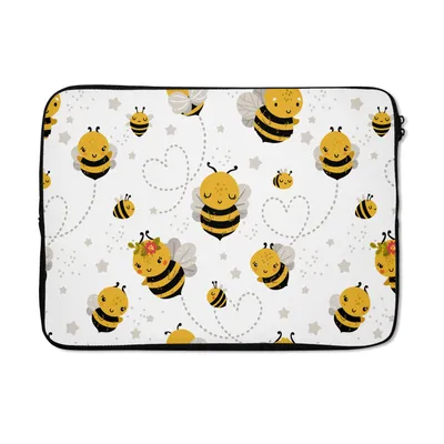 Produktbild von MuchoWow® Laptop Hülle 13 Zoll Kinder - Muster - Biene Laptoptasche - Laptophülle - Sleeve - Rundumschutz