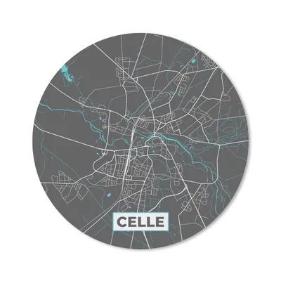 Produktbild von MuchoWow® Mauspad Mousepad Blau - Deutschland - Karte - Stadtplan - Celle 50x50 cm - Mousepads - Maus Mat - Pad - Mausunterlage - Vinyl