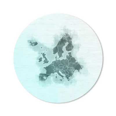 Produktbild von MuchoWow® Mauspad Mousepad Karten - Europa - Blau - Aquarell 50x50 cm - Mousepads - Maus Mat - Pad - Mausunterlage - Vinyl