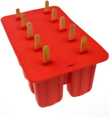 Produktbild von Eisformen für Eis am Stiel, wiederverwendbares Silikon für Eis, Eisform, Eis am Stielformen und Stiele für Kinder und Erwachsene