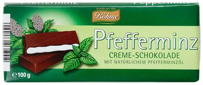Immagine prodotto di Cioccolato alla menta ripieno Böhme 100 g
