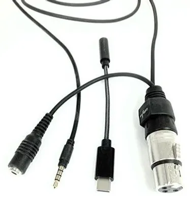 Produktbild von ProJive XLR v2 mit USB-C, Mikrofon-Adapter auf 3,5 mm Stereo, mit Monitorport