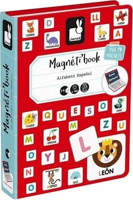 Obrázek produktu pro Janod Magnetibook - španělská abeceda - magnetická vzdělávací hračka