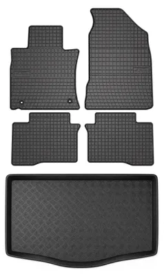 Obrázek produktu pro Gumové autokoberce SolidPRO + vana kufru pro: SsangYong Tivoli 2024- nastavitelná podlaha dole 5 ks