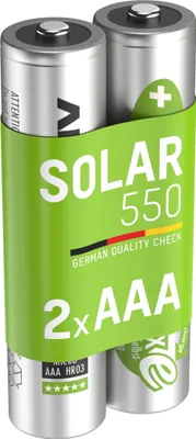 Produktbild von Ansmann 1311-0001, Wiederaufladbarer Akku, AAA, Nickel-Metallhydrid (NiMH), 1,2 V, 2 Stück(e), 550 mAh