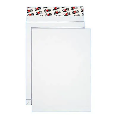 Produktbild von dots Faltentaschen DIN C4 ohne Fenster weiß mit 2,0 cm Falte, 50 St.