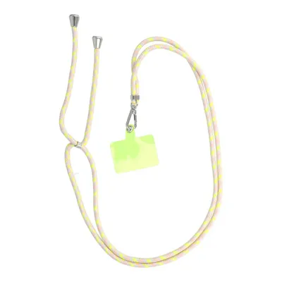 Obrázok produktu pre Prívesok na telefón SWING (6 mm) s nastaviteľnou dĺžkou / dĺžka šnúry 165 cm (max. 82,5 cm v slučke) / vhodný na rameno alebo krk - sivo-žltý